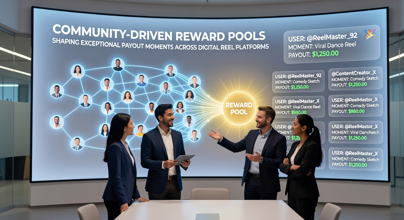 Detailed view of payout distribution interfaces used in community reward pool systems