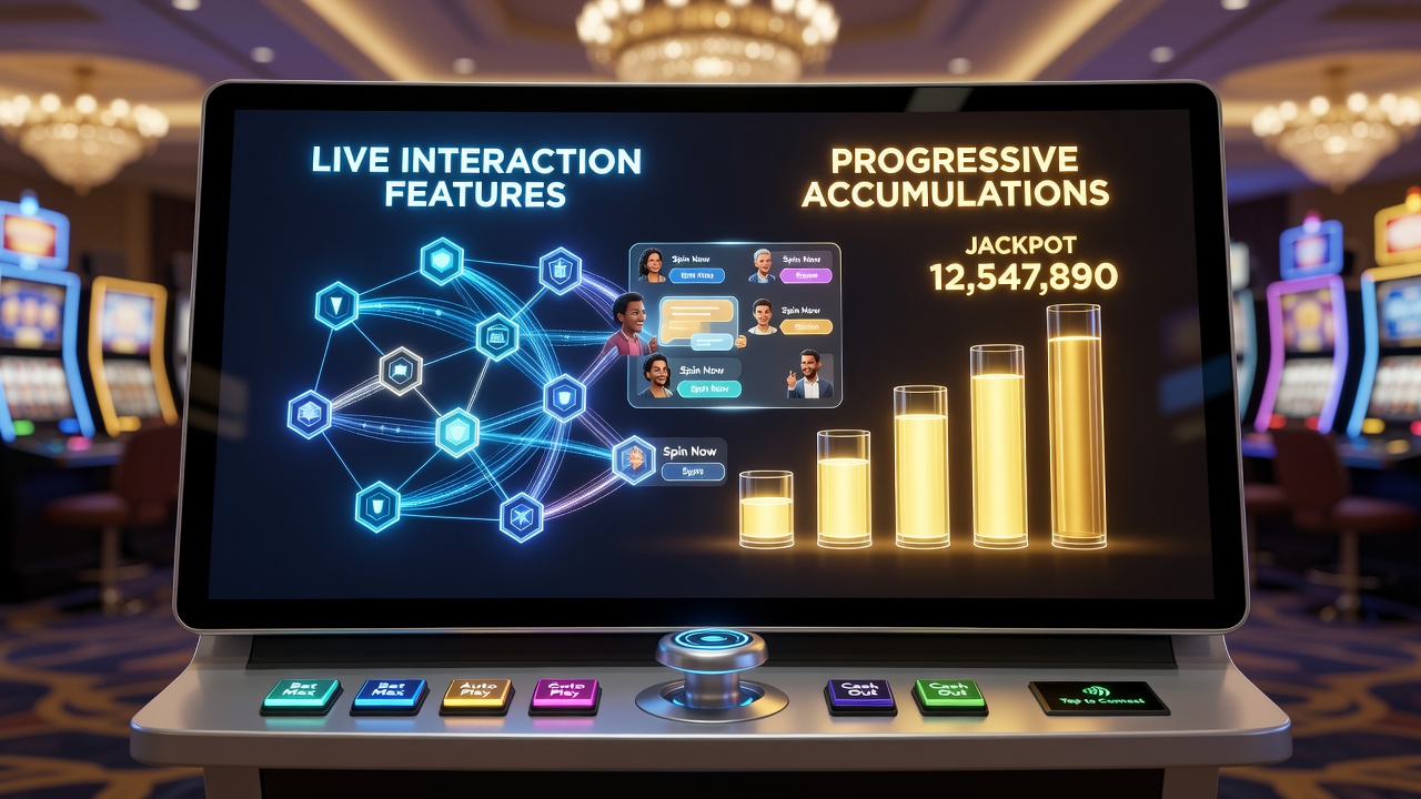 Live dealer view with progressive jackpot display and player chat window active