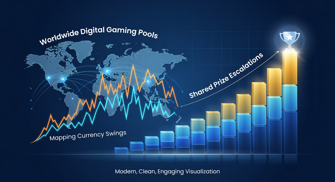 Detailed analytics dashboard showing currency conversion layers overlaid on shared jackpot growth charts from international gaming platforms