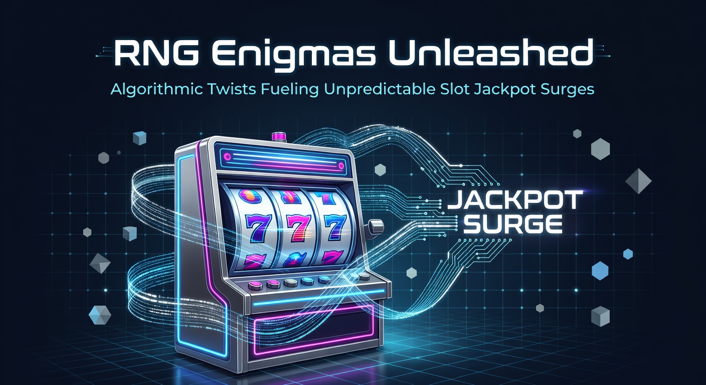 Visualization of complex RNG algorithms generating unpredictable slot outcomes, with cascading numbers and jackpot symbols emerging chaotically