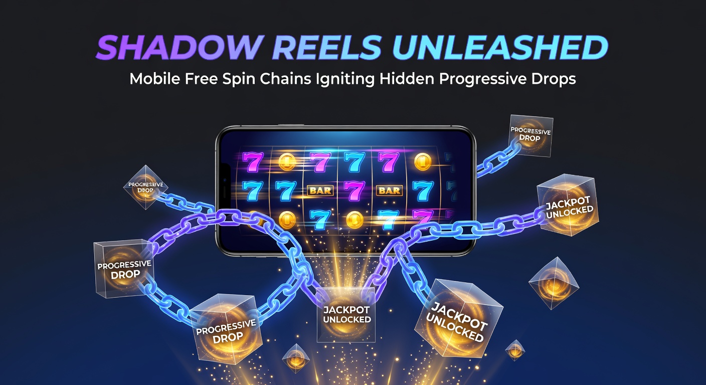 Vibrant mobile screen capturing a Shadow Reels free spin chain in action, with cascading symbols building toward a progressive drop