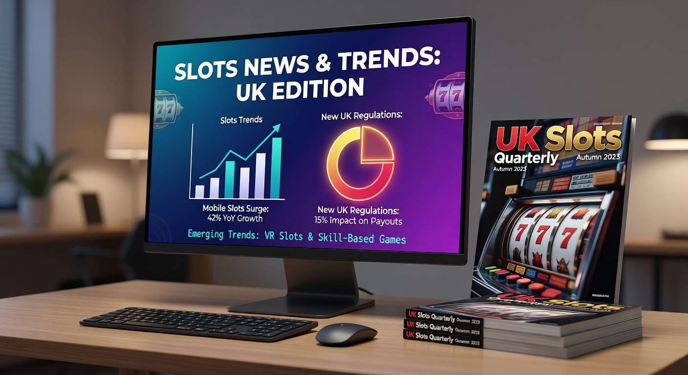 Digital slot machine reels spinning with vibrant lights and symbols, representing surging online slots activity in the UK
