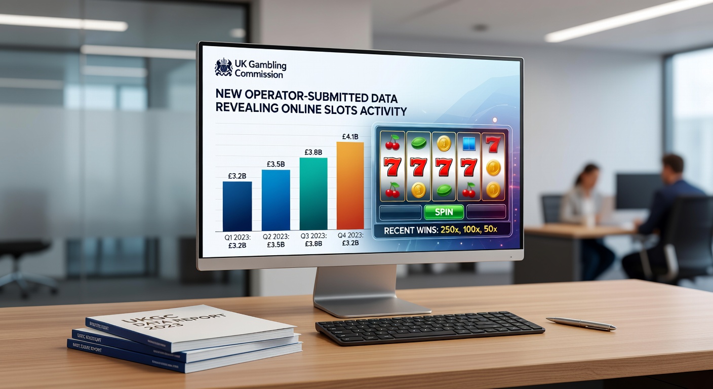 Graph charts displaying upward trends in gambling yield, spins, and active accounts for UK online slots, highlighting record growth